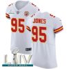 Nike Chiefs #95 Chris Jones White Super Bowl LIV 2020 Stitched NFL New Elite Jersey
