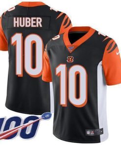 Nike Cincinnati Bengals #10 Kevin Huber Black Team Color Stitched NFL 100th Season Vapor Limited Jersey
