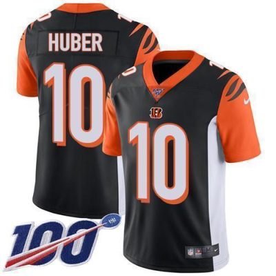 Nike Cincinnati Bengals #10 Kevin Huber Black Team Color Stitched NFL 100th Season Vapor Limited Jersey
