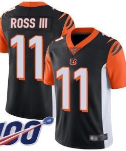 Nike Cincinnati Bengals #11 John Ross III Black Team Color Stitched NFL 100th Season Vapor Limited Jersey