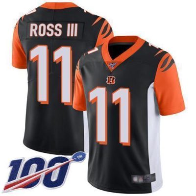 Nike Cincinnati Bengals #11 John Ross III Black Team Color Stitched NFL 100th Season Vapor Limited Jersey
