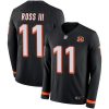 Nike Cincinnati Bengals #11 John Ross III Black Team Color Stitched NFL Limited Therma Long Sleeve Jersey