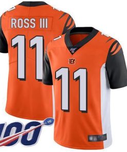 Nike Cincinnati Bengals #11 John Ross III Orange Alternate Stitched NFL 100th Season Vapor Limited Jersey