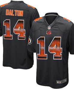 Nike Cincinnati Bengals #14 Andy Dalton Black Team Color Stitched NFL Limited Strobe Jersey
