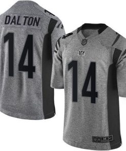 Nike Cincinnati Bengals #14 Andy Dalton Gray Stitched NFL Limited Gridiron Gray Jersey