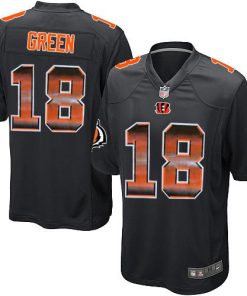 Nike Cincinnati Bengals #18 A.J. Green Black Team Color Stitched NFL Limited Strobe Jersey