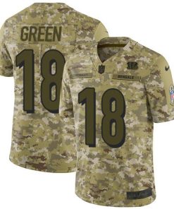 Nike Cincinnati Bengals #18 A.J. Green Camo Stitched NFL Limited 2018 Salute To Service Jersey