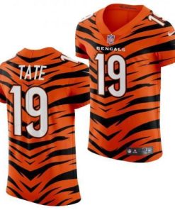 Nike Cincinnati Bengals #19 Auden Tate 2021-22 Orange City Edition Elite NFL Jersey