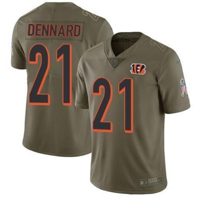 Nike Cincinnati Bengals #21 Darqueze Dennard Olive Stitched NFL Limited 2017 Salute To Service Jersey
