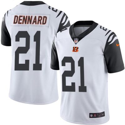 Nike Cincinnati Bengals #21 Darqueze Dennard White Stitched NFL Limited Rush Jersey