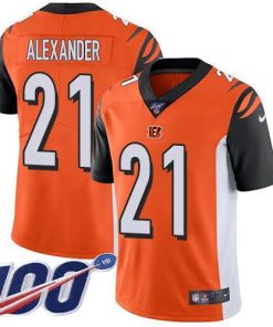 Nike Cincinnati Bengals #21 Mackensie Alexander Orange Alternate Stitched NFL 100th Season Vapor Untouchable Limited Jersey