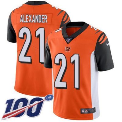 Nike Cincinnati Bengals #21 Mackensie Alexander Orange Alternate Stitched NFL 100th Season Vapor Untouchable Limited Jersey