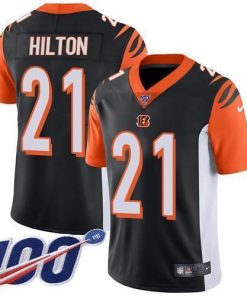 Nike Cincinnati Bengals #21 Mike Hilton Black Team Color Stitched NFL 100th Season Vapor Untouchable Limited Jersey
