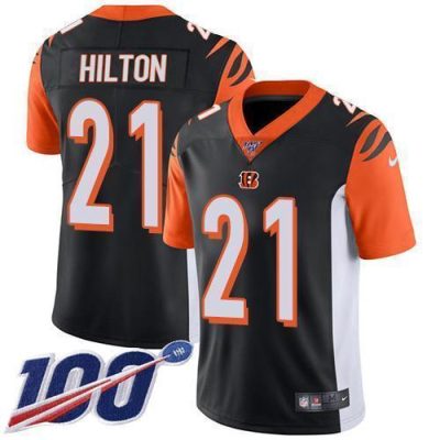 Nike Cincinnati Bengals #21 Mike Hilton Black Team Color Stitched NFL 100th Season Vapor Untouchable Limited Jersey