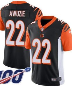 Nike Cincinnati Bengals #22 Chidobe Awuzie Black Team Color Stitched NFL 100th Season Vapor Untouchable Limited Jersey