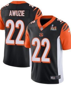 Nike Cincinnati Bengals #22 Chidobe Awuzie Black Team Color Super Bowl LVI Patch Stitched NFL Vapor Untouchable Limited Jersey