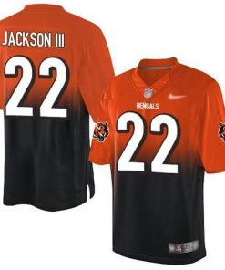 Nike Cincinnati Bengals #22 William Jackson III Orange/Black Stitched NFL Elite Fadeaway Fashion Jersey