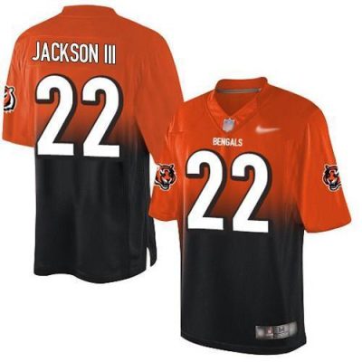 Nike Cincinnati Bengals #22 William Jackson III Orange/Black Stitched NFL Elite Fadeaway Fashion Jersey