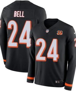 Nike Cincinnati Bengals #24 Vonn Bell Black Team Color Stitched NFL Limited Therma Long Sleeve Jersey