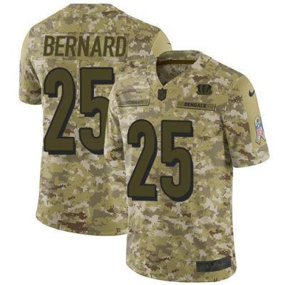 Nike Cincinnati Bengals #25 Giovani Bernard Camo Stitched NFL Limited 2018 Salute To Service Jersey