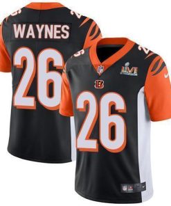 Nike Cincinnati Bengals #26 Trae Waynes Black Team Color Super Bowl LVI Patch Stitched NFL Vapor Untouchable Limited Jersey