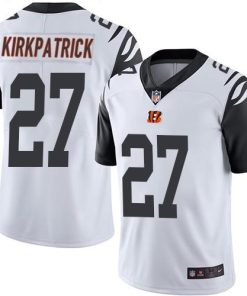 Nike Cincinnati Bengals #27 Dre Kirkpatrick White Stitched NFL Limited Rush Jersey