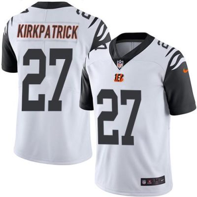 Nike Cincinnati Bengals #27 Dre Kirkpatrick White Stitched NFL Limited Rush Jersey