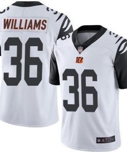Nike Cincinnati Bengals #36 Shawn Williams White Stitched NFL Limited Rush Jersey