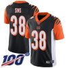 Nike Cincinnati Bengals #38 LeShaun Sims Black Team Color Stitched NFL 100th Season Vapor Untouchable Limited Jersey