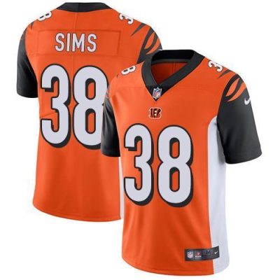 Nike Cincinnati Bengals #38 LeShaun Sims Orange Alternate Stitched NFL Vapor Untouchable Limited Jersey