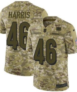 Nike Cincinnati Bengals #46 Clark Harris Camo Stitched NFL Limited 2018 Salute To Service Jersey