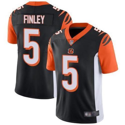 Nike Cincinnati Bengals #5 Ryan Finley Black Team Color Stitched NFL Vapor Untouchable Limited Jersey