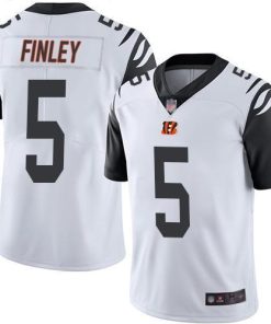 Nike Cincinnati Bengals #5 Ryan Finley White Stitched NFL Limited Rush Jersey