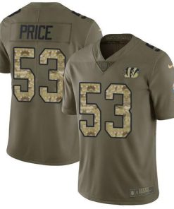 Nike Cincinnati Bengals #53 Billy Price Olive/Camo Stitched NFL Limited 2017 Salute To Service Jersey