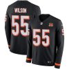 Nike Cincinnati Bengals #55 Logan Wilson Black Team Color Stitched NFL Limited Therma Long Sleeve Jersey