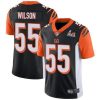 Nike Cincinnati Bengals #55 Logan Wilson Black Team Color Super Bowl LVI Patch Stitched NFL Vapor Untouchable Limited Jersey
