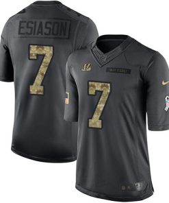 Nike Cincinnati Bengals #7 Boomer Esiason Black Stitched NFL Limited 2016 Salute to Service Jersey