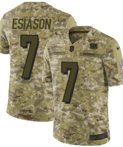 Nike Cincinnati Bengals #7 Boomer Esiason Camo Stitched NFL Limited 2018 Salute To Service Jersey
