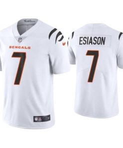 Nike Cincinnati Bengals #7 Boomer Esiason White Nike Vapor Limited Jersey