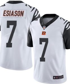 Nike Cincinnati Bengals #7 Boomer Esiason White Stitched NFL Limited Rush Jersey