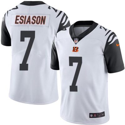 Nike Cincinnati Bengals #7 Boomer Esiason White Stitched NFL Limited Rush Jersey