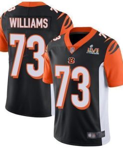Nike Cincinnati Bengals #73 Jonah Williams Black Team Color Super Bowl LVI Patch Stitched NFL Vapor Untouchable Limited Jersey
