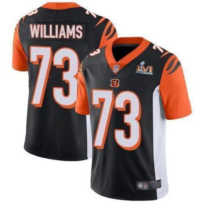 Nike Cincinnati Bengals #73 Jonah Williams Black Team Color Super Bowl LVI Patch Stitched NFL Vapor Untouchable Limited Jersey