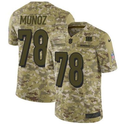 Nike Cincinnati Bengals #78 Anthony Munoz Camo Stitched NFL Limited 2018 Salute To Service Jersey