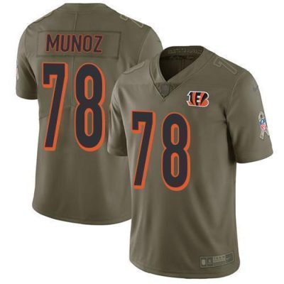 Nike Cincinnati Bengals #78 Anthony Munoz Olive Stitched NFL Limited 2017 Salute To Service Jersey