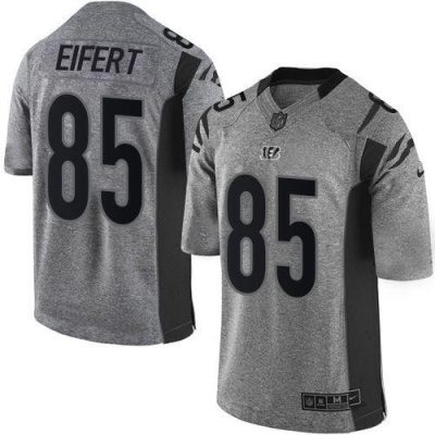 Nike Cincinnati Bengals #85 Tyler Eifert Gray Stitched NFL Limited Gridiron Gray Jersey