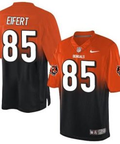 Nike Cincinnati Bengals #85 Tyler Eifert Orange/Black Stitched NFL Elite Fadeaway Fashion Jersey