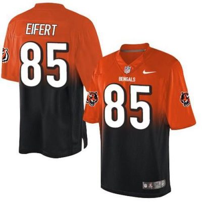 Nike Cincinnati Bengals #85 Tyler Eifert Orange/Black Stitched NFL Elite Fadeaway Fashion Jersey