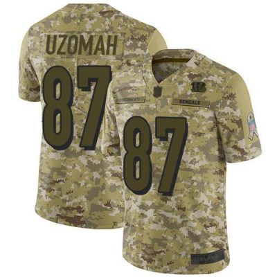Nike Cincinnati Bengals #87 C.J. Uzomah Camo Stitched NFL Limited 2018 Salute To Service Jersey