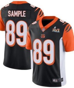 Nike Cincinnati Bengals #89 Drew Sample Black Team Color Super Bowl LVI Patch Stitched NFL Vapor Untouchable Limited Jersey